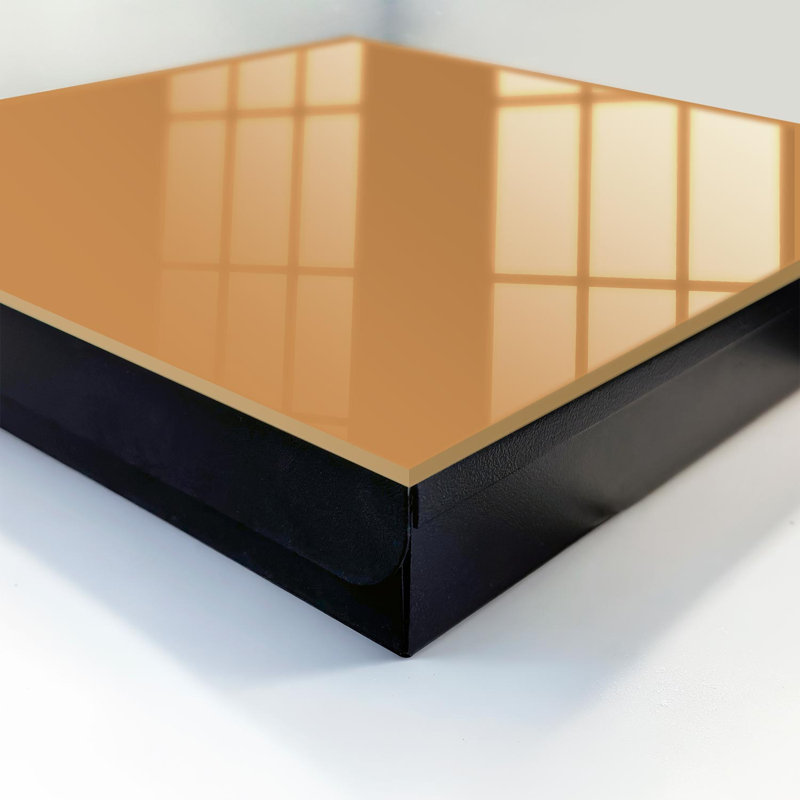Key storage box, Opens to the right, 30x30x5, White, Orange square minimalism simplicity, 