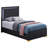 Jelissa Wood Twin LED Panel Bed Black-94438238-104340582