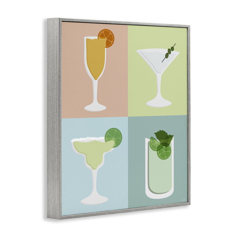«Pastel Bar Cocktail», estampe numérique par Natalie Carpentieri, Estampe numérique Farmhouse, H 14 po x l 11 po