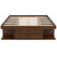 Structure de lit plateforme de rangement avec plusieurs tiroirs et tablettes sans sommier-769658250-769658263
