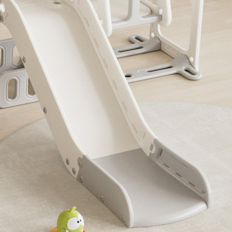 Aire de jeu intérieure pour enfants 11 en 1 avec glissoire de basketball et couloir extra long, Gris