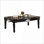 Table basse noire classique avec pieds tournés et amp; Plateau en bois festonné - Durable pour le salon