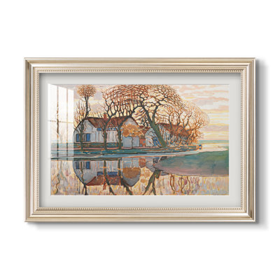 Ferme près de Duivendrecht, v. 1916-Piet Mondrian-Impression encadrée personnalisée