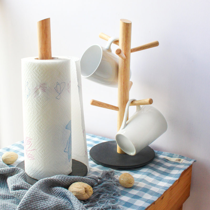 Wood Paper Towel Holder