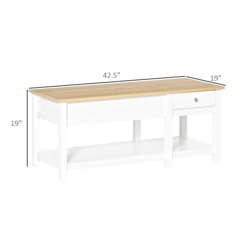 Table basse à 4 pieds avec rangement Nika