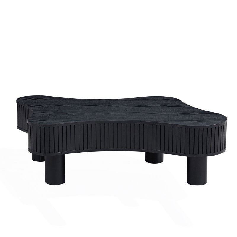Irregular Shaped Coffee Table, Black