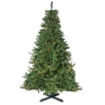 WELLFOR Remote Control Tree 6-ft Pre-lit Flocked Artificial