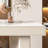 White Rectangular Manufactured Wood with 2 drawers desk-108625253