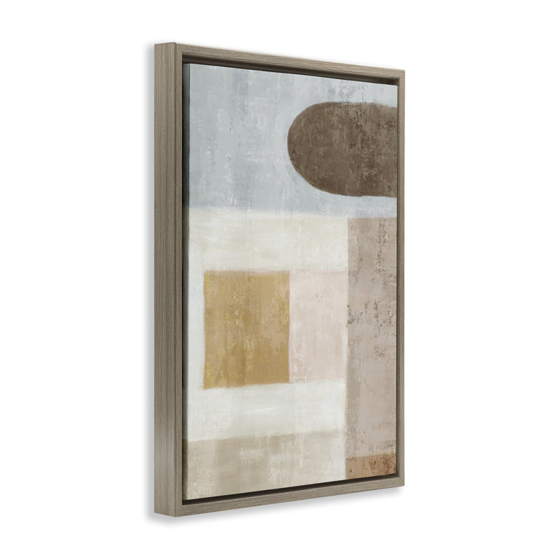 Cadre flottant subtil dans un cadre neutre, design par Emma Peal, H 25 po x l 17 po, Cadre flottant orme Montalcino
