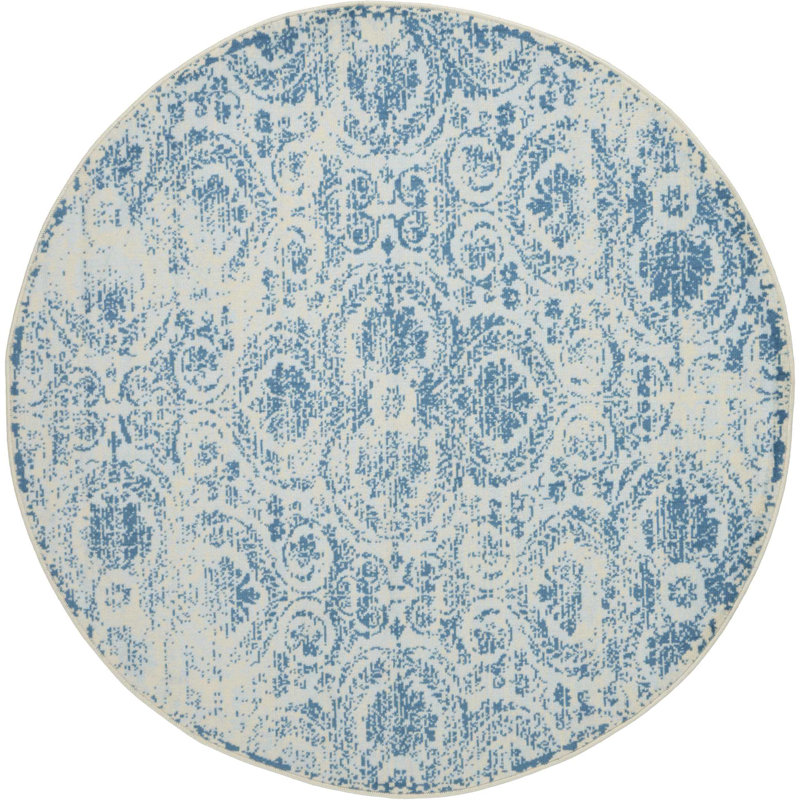 Floral Area Rug, Round 160cm