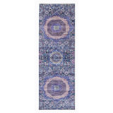 Hand Knotted Wool Area Rug in Silver