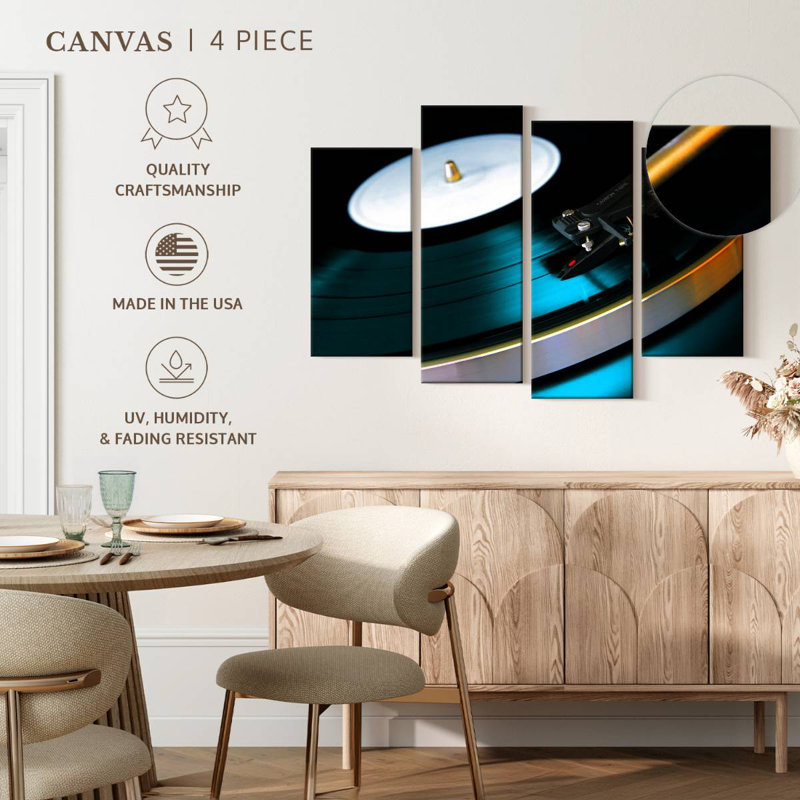 Abarca Playing Vinyl Record, 54" H x 84" W