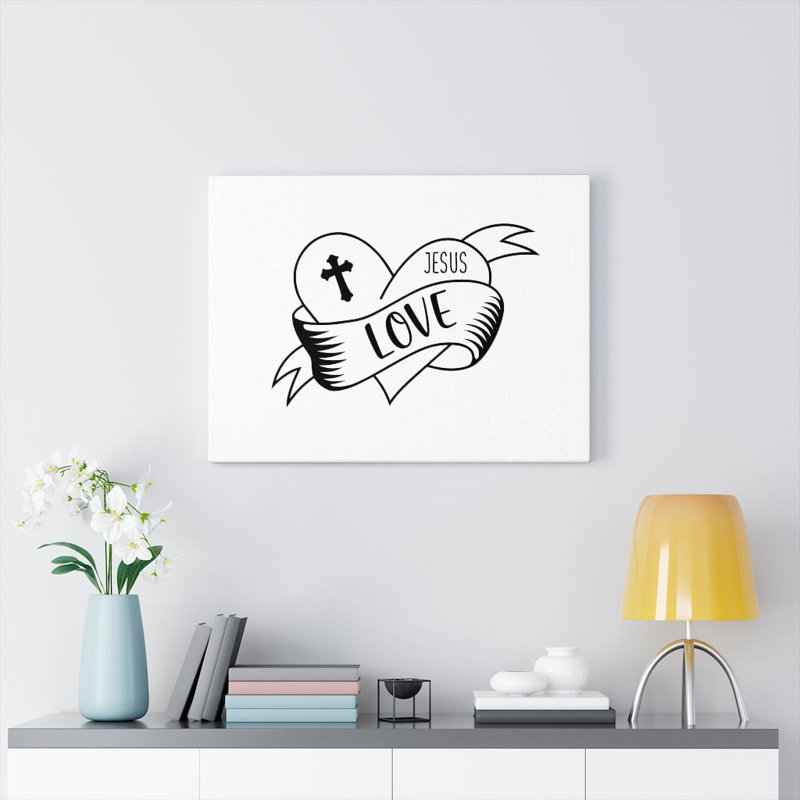Cross, Love, Jesus - Wrapped Canvas Print, 46cm H x 61cm W