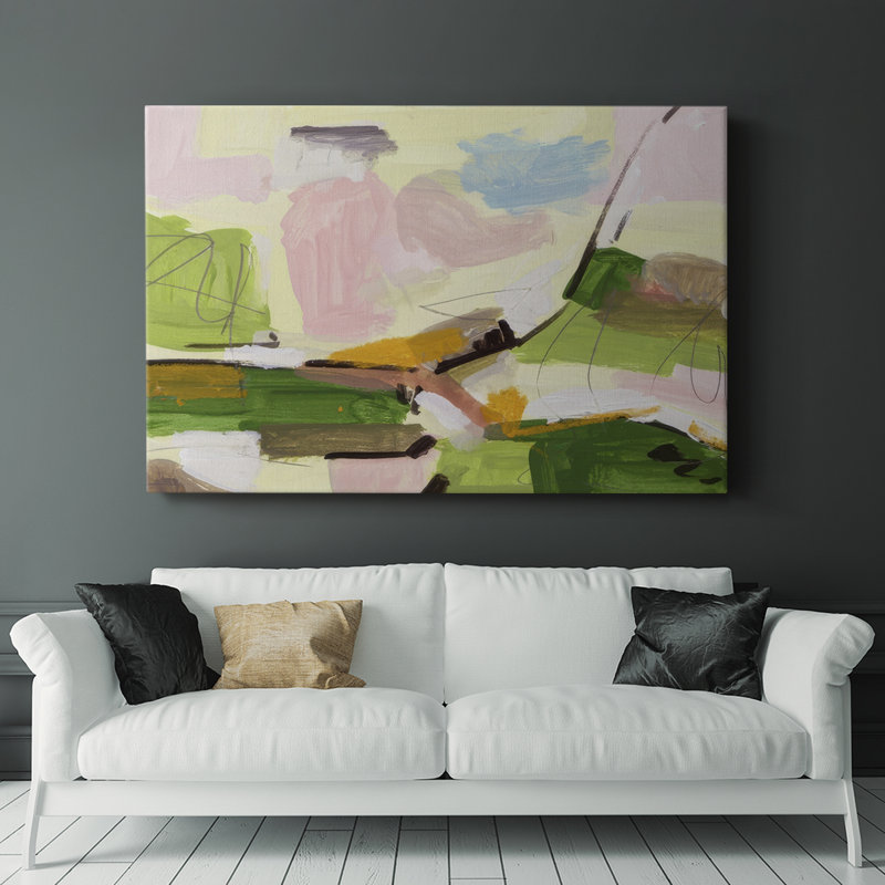 Sunlit Riverbed I -Gallery Wrapped Cavas, 32" H x 48" W