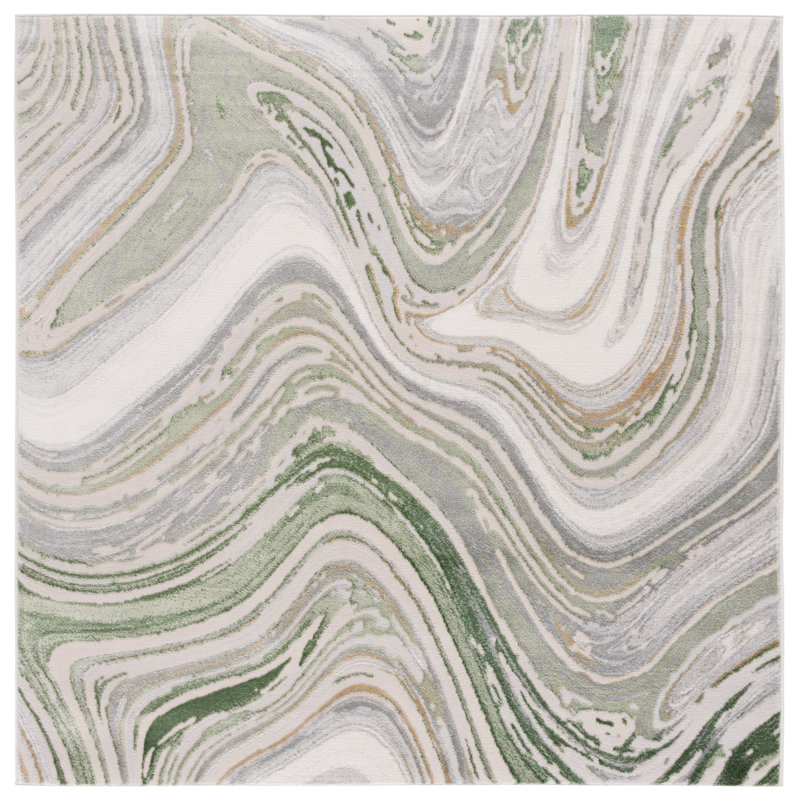 Jahira Performance Abstract Rug, Square 6'7"