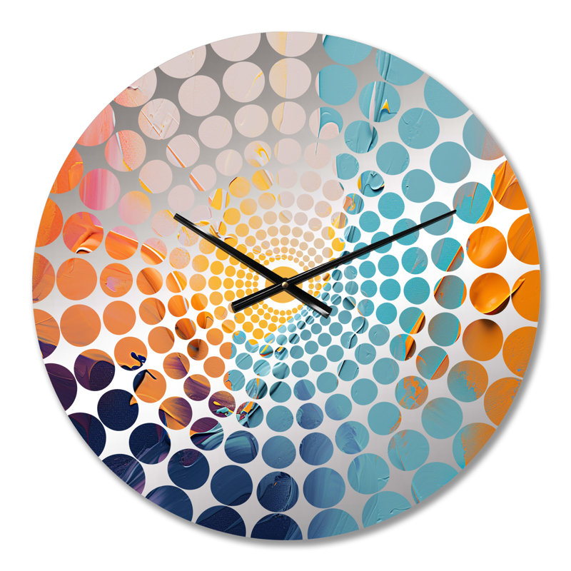 Belbekkar - Horloge murale peinture abstraite, Médium
