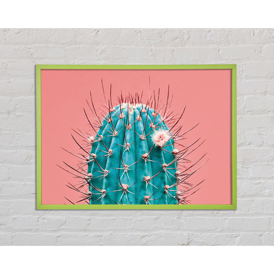 Readlyn Teal Cactus - Einzelner Bilderrahmen Kunstdrucke