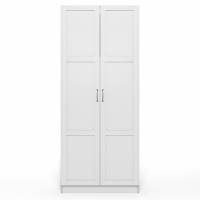 Armoire de rangement multifonctionnelle, armoire garde-manger, armoire de cuisine à 2 portes, largeur de 30 po, blanche