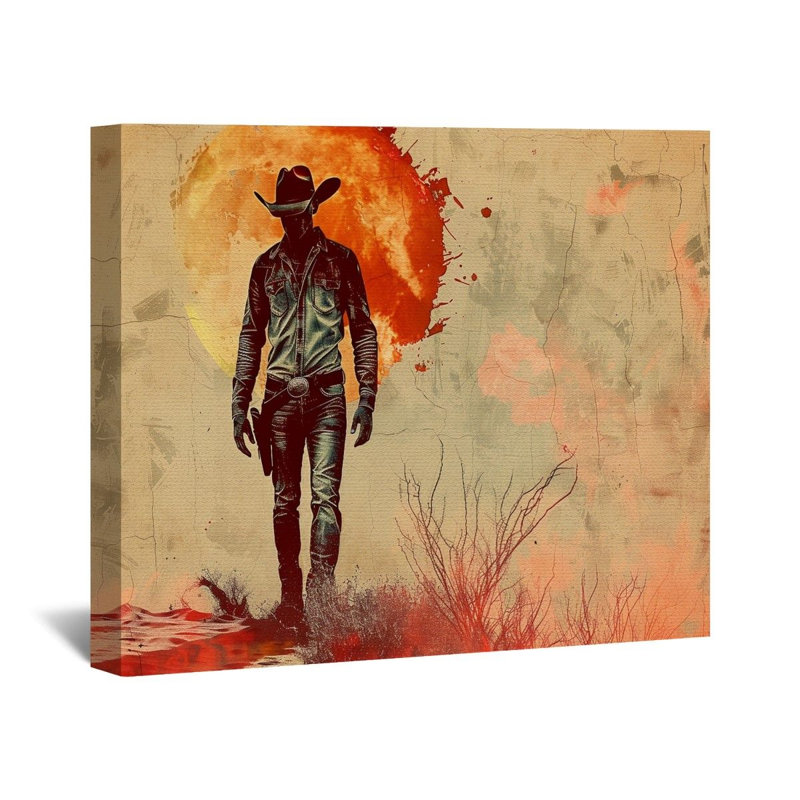 «Cowboy» sur, H 11 po x l 14 po