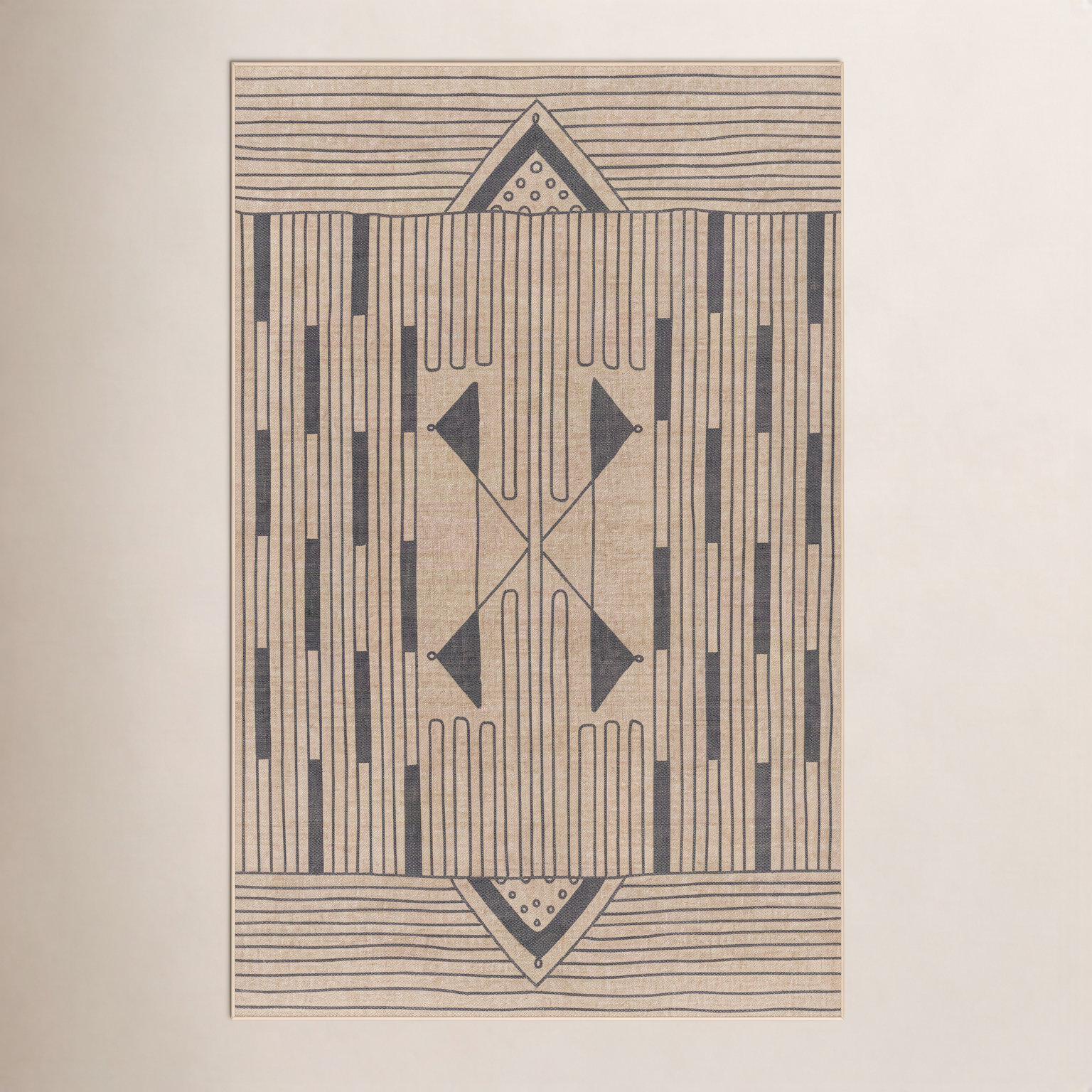 Glenda Abstract Tan Rug, Rectangle 3' x 5'