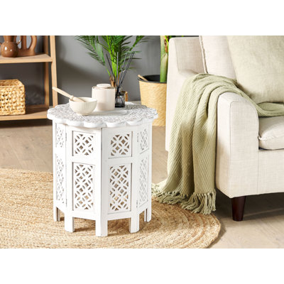 Arranda Solid Wood Pedestal End Table