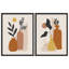 Abstrait plantes dans le vase Boho, œuvre d'art moderne, impressions encadrées, affiches, petit art mural-104788523-104788525
