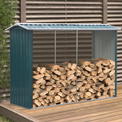 240cm W x 86cm D Metal Log Store