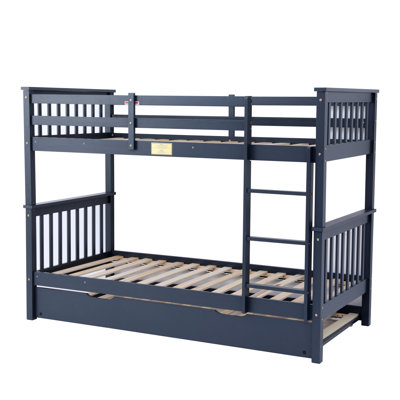 Forde Bunk Bed with Built-in Ladder Included with Trundle Included