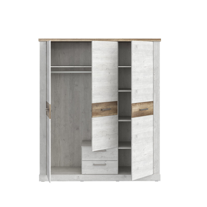 Berlanga 3 Door Manufactured Wood Wardrobe