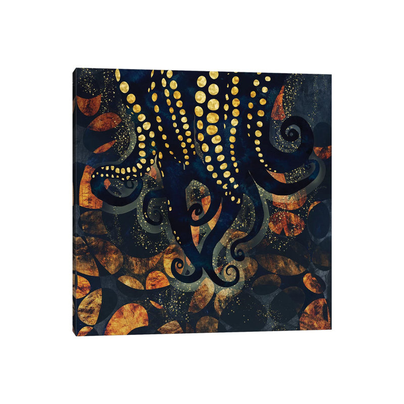 Metallic Ocean I - Print on Canvas, Wrapped Canvas, 45.72 cm H x 45.72 cm W x 1.91 cm D