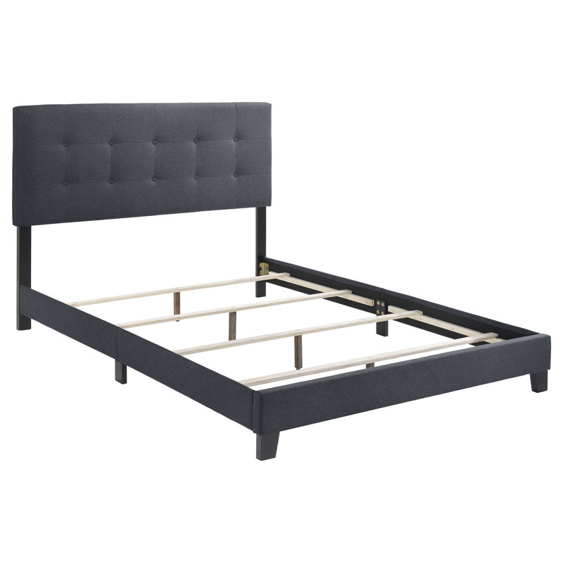 Ajim Upholstered Eastern King Panel Bed Grey, Gray, King