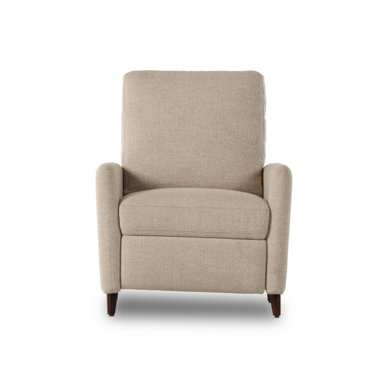 Nova Taupe Midcentury Modern Upholstered Recliner