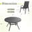 6-Person Round Patio Dining Set With Stackable Textilene Chairs-126661645