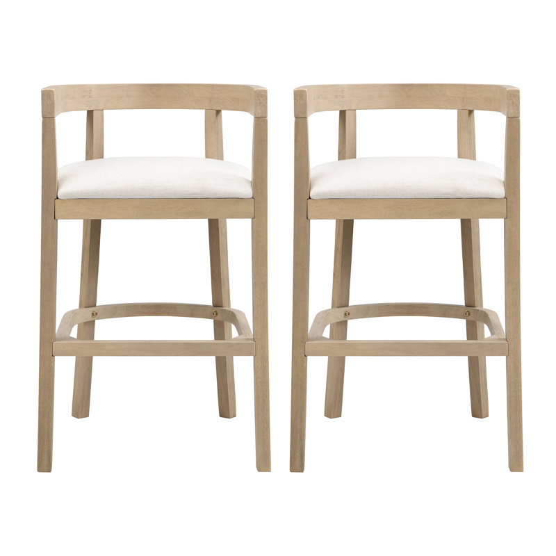 Tabourets de bar (ensemble de 2), Naturel, Tabouret de bar (siège d'une hauteur de 30 po)