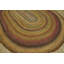 1940s Multicolor Modernist Antique American Braided Rug 7'6"x10'8" Wool Carpet