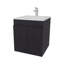 Meuble-lavabo avec deux portes Shoshoni, wengé-1092591603