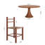 Ensemble de table de salle à manger en bois massif 5 pièces avec 4 chaises d'appoint en bois massif-934480713