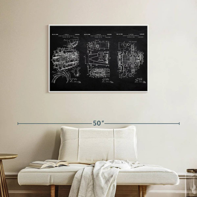 Système de propulsion d'aéronef et unité de puissance, Cadre flottant blanc, 37 po x 25 po