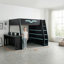 Lit mezzanine double en bois-498432303