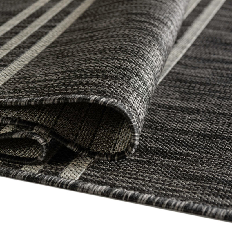 Striped Indoor / Outdoor Area Rug, Rectangle 274 x 366cm