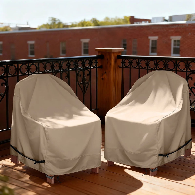 Ensemble de 2 housses de chaise de patio, L 32 po x P 35 po x H 36 po