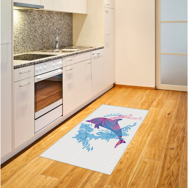 Sea Animals Animal High Density Long Fiber Poly Threads Decorative Area Rug Carpet, Rectangle 2'7" x 5'