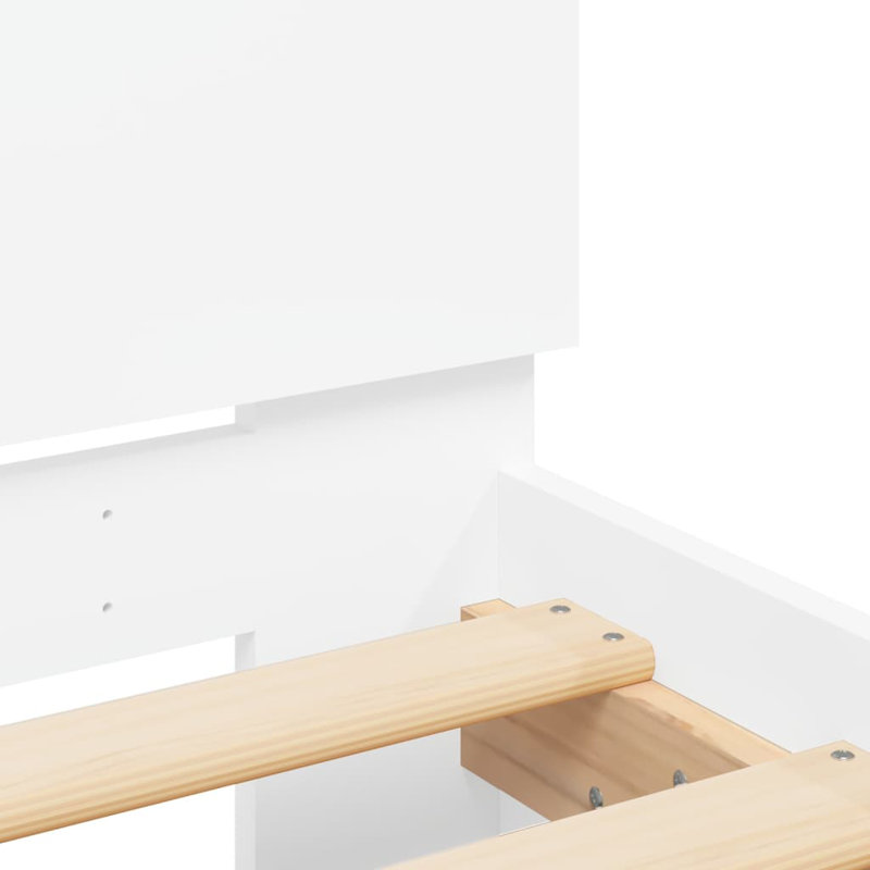 Nobue Bed, Double ( 140 x 200 cm), White