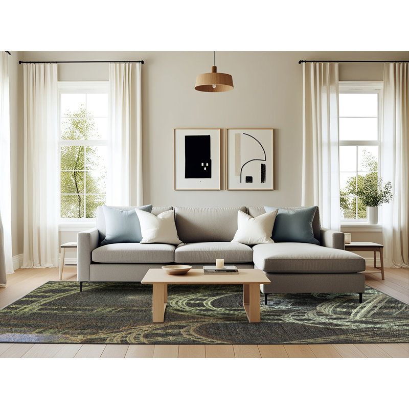 Wool Indoor Rug, Rectangle 6' x 9'