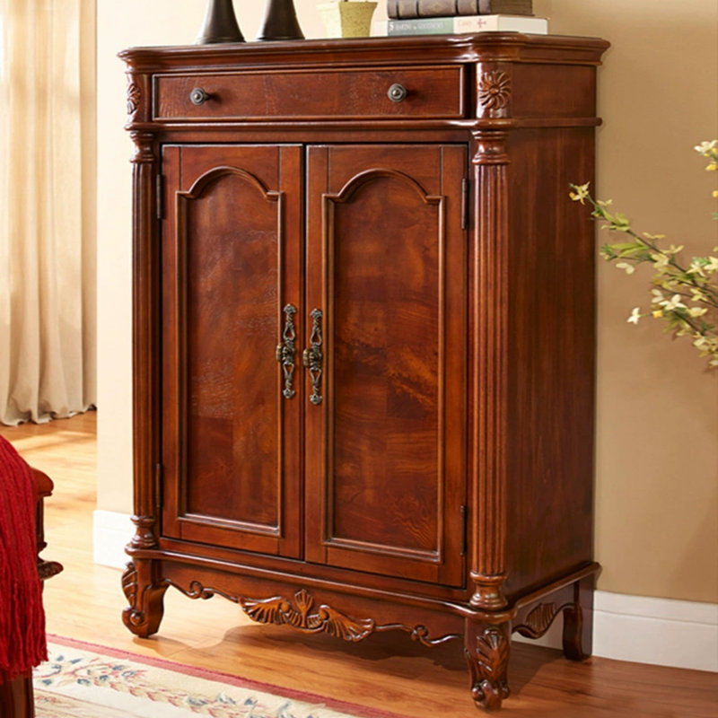Cherry Solid Wood Shoe Storage Bench