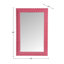 Miroir pastel festonné rose-131633290