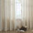 Light Filtering Semi-Sheer Faux-Linen Grommet Curtains 2 Panels Set-206557220-206557227