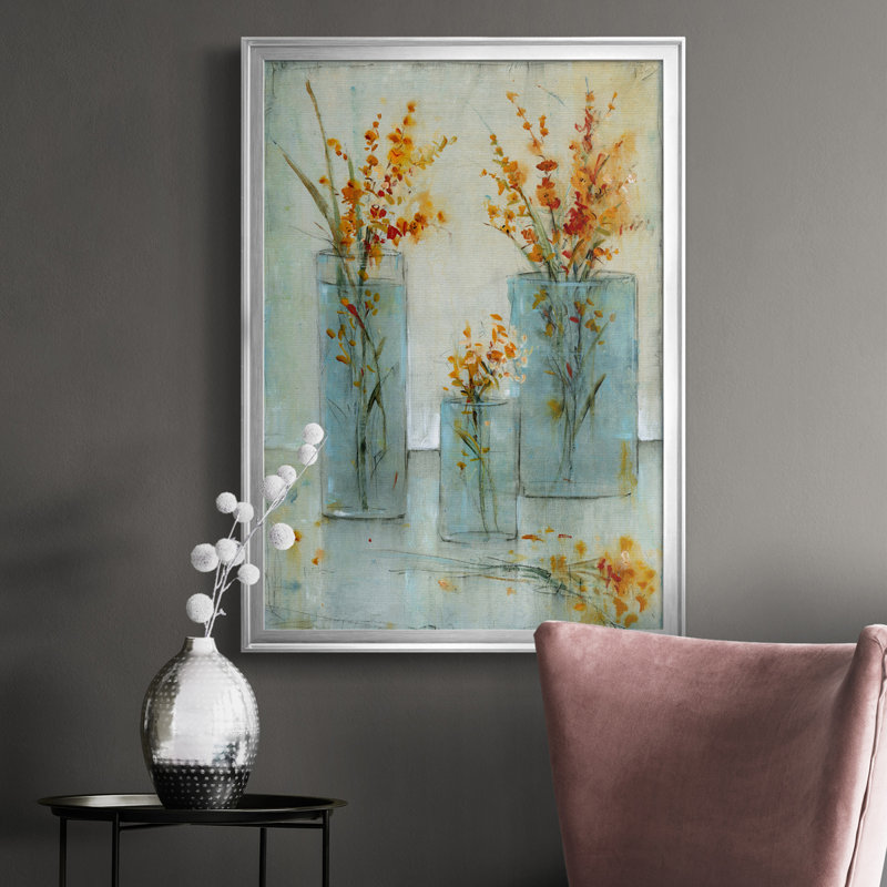 Still Life Study I, toile encadrée de qualité supérieure - prête à être accrochée, Cadre argenté