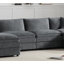 Canapé modulaire en chenille avec siège profond et repose-pieds mobile Chenille-123337709