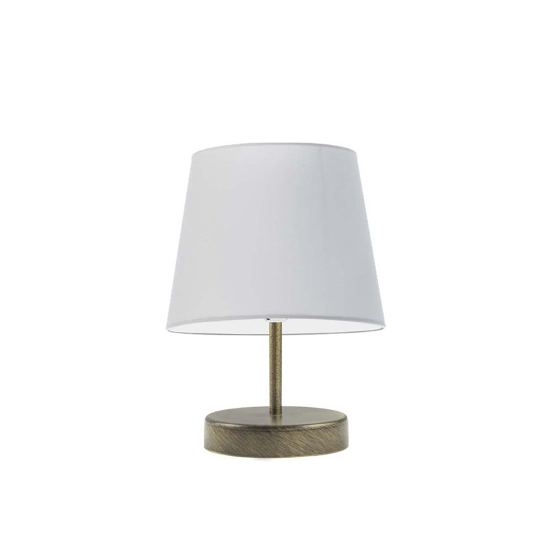 Deok Metal Table Lamp, Grey, Old Gold